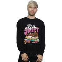 Scooby Doo Men's Life Is Sweet Sweatshirt in Black | Size: Small