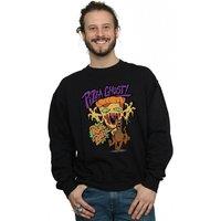 Scooby Doo Men's Pizza Ghost Sweatshirt in Black | Size: Small