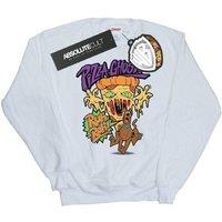 Scooby Doo Men's Pizza Ghost Sweatshirt in White | Size: Large