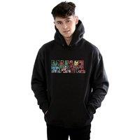 Marvel Comics Men's Infill Logo Hoodie in Black | Size: XL
