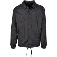 Build Your Brand Men's Coach Jacket in Black | Size: 3XL