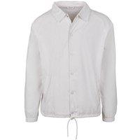 Build Your Brand Men's Coach Jacket in White | Size: 5XL