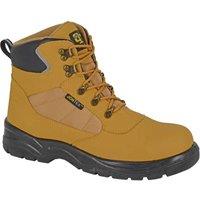 Grafters Men's Waterproof Nubuck Safety Boots in Pale Orange | Size: 8