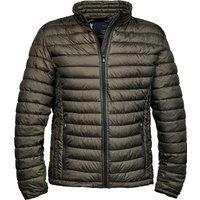 TEE JAYS Men's Padded Zepelin Jacket in Dark Olive | Size: XL