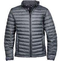 TEE JAYS Men's Padded Zepelin Jacket in Grey | Size: 2XL
