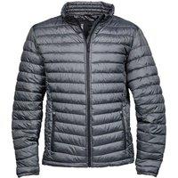 TEE JAYS Men's Padded Zepelin Jacket in Grey | Size: 3XL