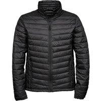 TEE JAYS Men's Padded Zepelin Jacket in Black | Size: XL
