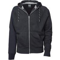 TEE JAYS Men's Full Zip Hooded Sweatshirt in Dark Grey | Size: XL