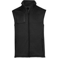TEE JAYS Men's Fleece Stretch Body Warmer in Black | Size: 3XL