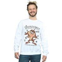 Looney Tunes Men's Tasmanian Devil Vintage Cotton Sweatshirt in White | Size: Large
