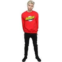 The Big Bang Theory Men's Bazinga Cotton Sweatshirt in Red | Size: XL