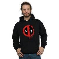 Deadpool Men's Paint Splatter Logo Hoodie in Black | Size: 2XL