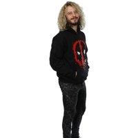 Deadpool Men's Splat Face Cotton Hoodie in Black | Size: 2XL