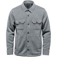 Stormtech Men's Avalante Heather Knitted Shirt Jacket in Dark Grey | Size: XL
