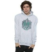Harry Potter Men's Slytherin Cotton Hoodie in Grey | Size: Large