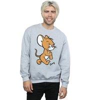 Tom & Jerry Men's Angry Mouse Cotton Sweatshirt in Grey | Size: 2XL