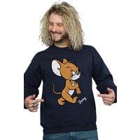 Tom & Jerry Men's Angry Mouse Cotton Sweatshirt in Navy | Size: XL