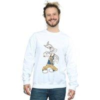 Looney Tunes Men's Rapper Bugs Bunny Sweatshirt in White | Size: Medium