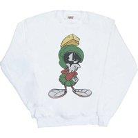 Looney Tunes Men's Marvin The Martian Pose Sweatshirt in White | Size: Large
