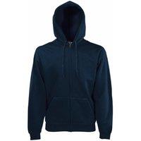 Fruit of the Loom Men's Premium 70 30 Hooded Zip-Up Sweatshirt Hoodie in Mid Navy | Size: 2XL