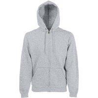 Fruit of the Loom Men's Premium 70 30 Hooded Zip-Up Sweatshirt Hoodie in Grey | Size: 2XL