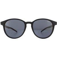HUGO Men's Round Matte Black Grey Sunglasses