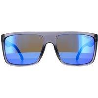 Carrera Men's Rectangle Grey Blue Mirror Sunglasses