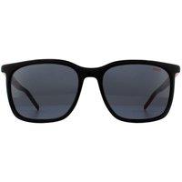 HUGO Men's Square Black Red Grey Sunglasses