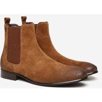 Alexander Pace Men's 'Warwcik' Premium Suede Chelsea Boots in Navy | Size: 10