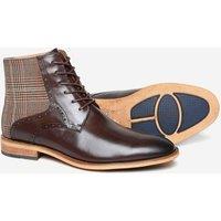 Alexander Pace Men's 'Hungerford' Premium Leather Derby Boots in Dark Brown | Size: 11