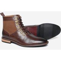 Alexander Pace Men's 'Brushwood' Premium Leather Derby Boots in Brown | Size: 11
