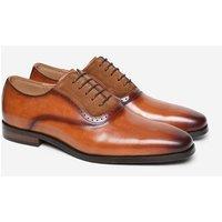 Alexander Pace Men's 'Elms' Premium Leather & Suede Oxford Shoes in Tan | Size: 7