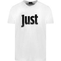 Just Cavalli Men's Fading Logo White T-Shirt | Size: Medium