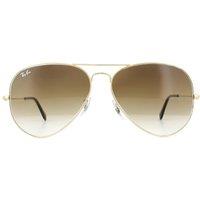 Ray-Ban Men's Aviator Gold Brown Gradient Sunglasses