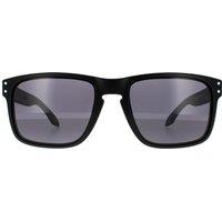 Oakley Men's Rectangle Matte Black Prizm Grey Sunglasses