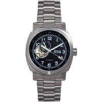 Impaler Semi-Skeleton Bracelet Watch - Black/Silver
