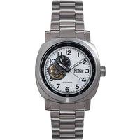 Impaler Semi-Skeleton Bracelet Watch - White/SIlver