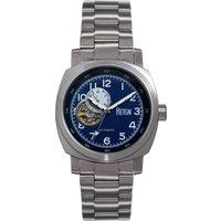 Impaler Semi-Skeleton Bracelet Watch - Blue/Silver