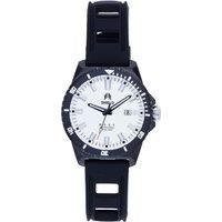 Shield Men's Reef Strap Watch w/Date - Black/White in White