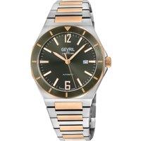 Gevril Men's High Line, Swiss Automatic Watch, Silver Dial, 316L Stainless Steel, & Sapphire Crystal in Bottle Green