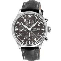 Vaughn Chronograph Grey Leather Swiss Automatic ETA 7750 Watch