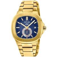 GV2 Men's Potente, Swiss Automatic Watch, Teal Blue Dial, 316L Stainless Steel, & Sapphire Crystal in Gold