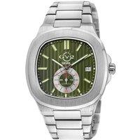 GV2 Men's Potente, Swiss Automatic Watch, Teal Blue Dial, 316L Stainless Steel, & Sapphire Crystal in Bottle Green