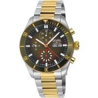 Gevril Men's Yorkville Chronograph, Swiss Automatic Diver, Green Dial, Unidirectional Rotating bezel Bezel, Stainless Steel, Sapphire Crystal, & 20