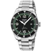 Gevril Men's Yorkville, Swiss Automatic Diver, Black w/ green outer ring Dial, Unidirectional Rotating bezel Bezel, 316L Stainless Steel, Sapphire