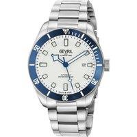 Gevril Men's Yorkville, Swiss Automatic Diver, White Dial, Unidirectional Rotating bezel Bezel, 316L Stainless Steel, Sapphire Crystal, & 20 ATM