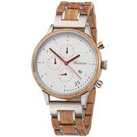 Waidzeit Men's Chronograph Barista Bianco in Light Oak