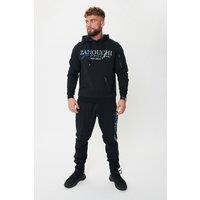 Zanouchi Men's Neon EMB Hoodie in Black | Size: XL