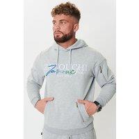 Zanouchi Men's Neon EMB Hoodie in Light Grey | Size: XL