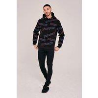 Zanouchi Men's Black Neon Hoodie | Size: Medium